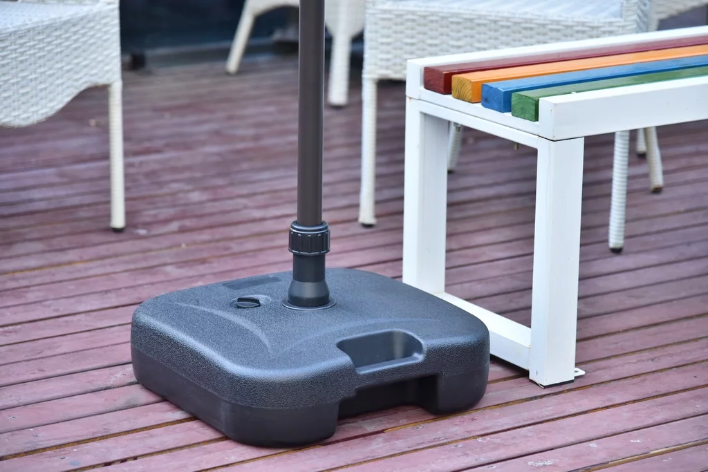 WestinTrends Square Patio Umbrella Fillable Plastic Base, Black