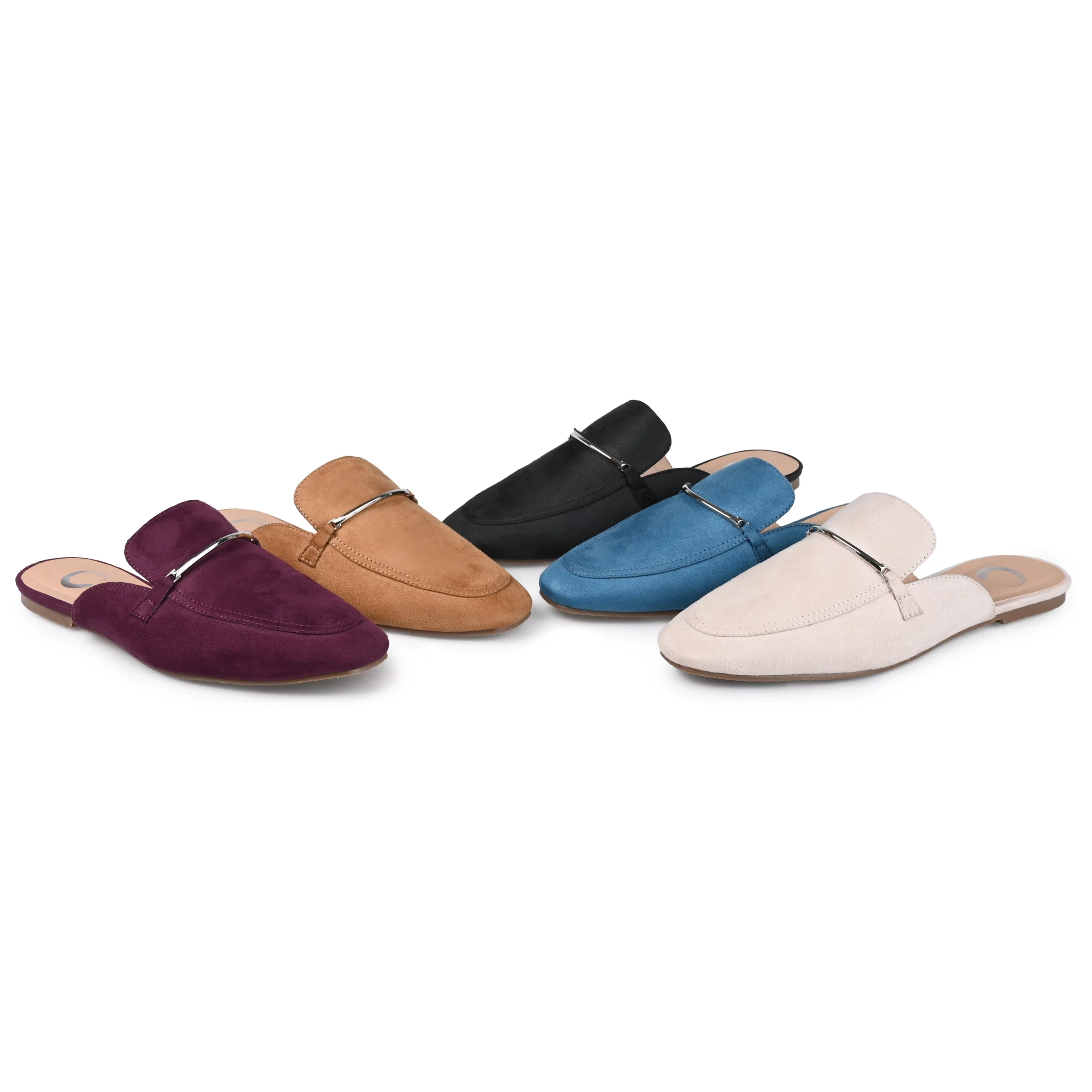 Journee Collection Womens Ameena Slip On Square Toe Mules Flats