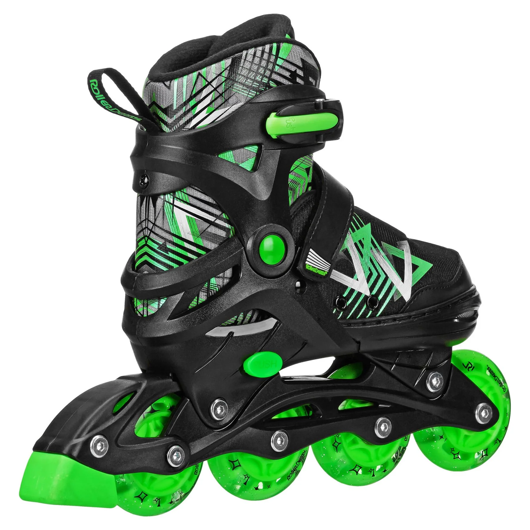 Roller Derby Stryde Boy's Adjustable Lighted Wheel Inline Skates