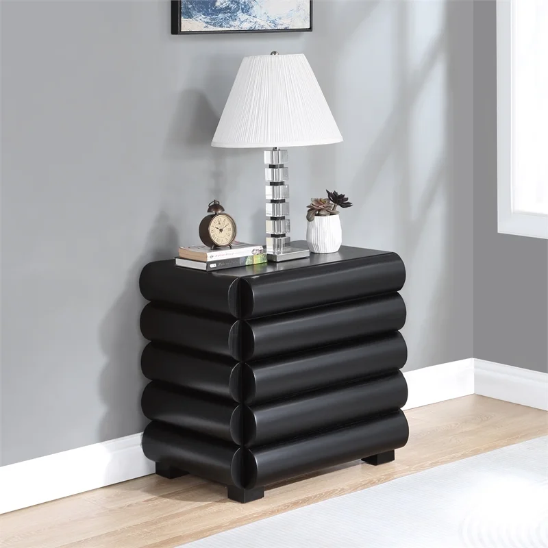 Meridian Furniture Maverick Black Night Stand / Side Table