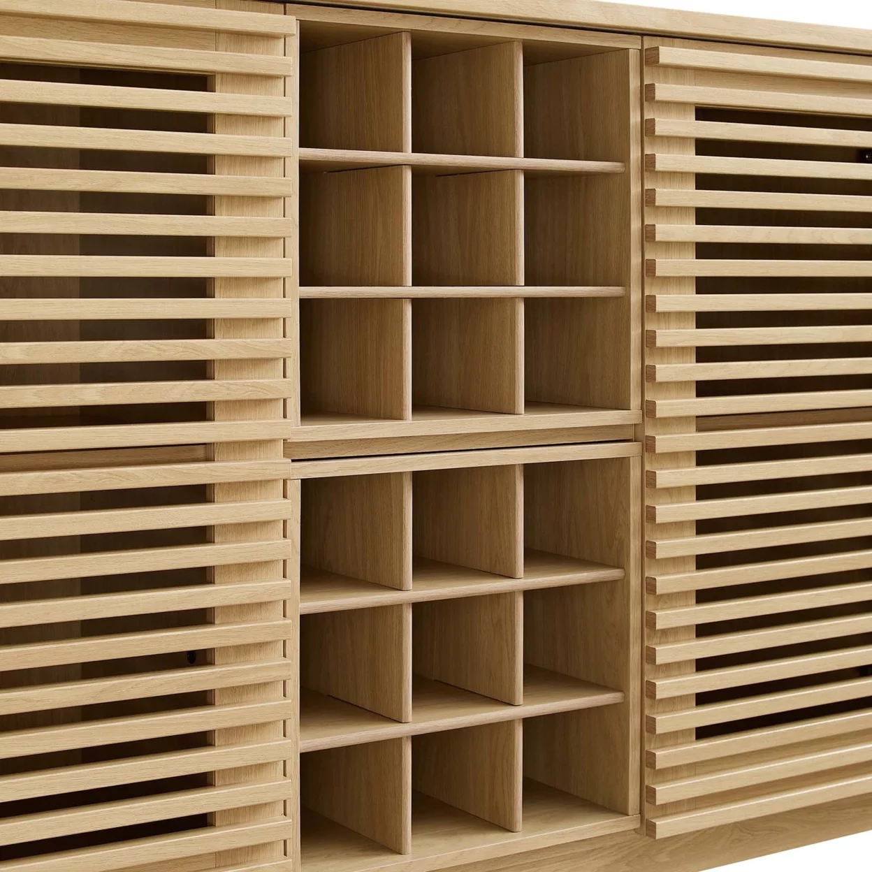Render Bar Cabinet Oak