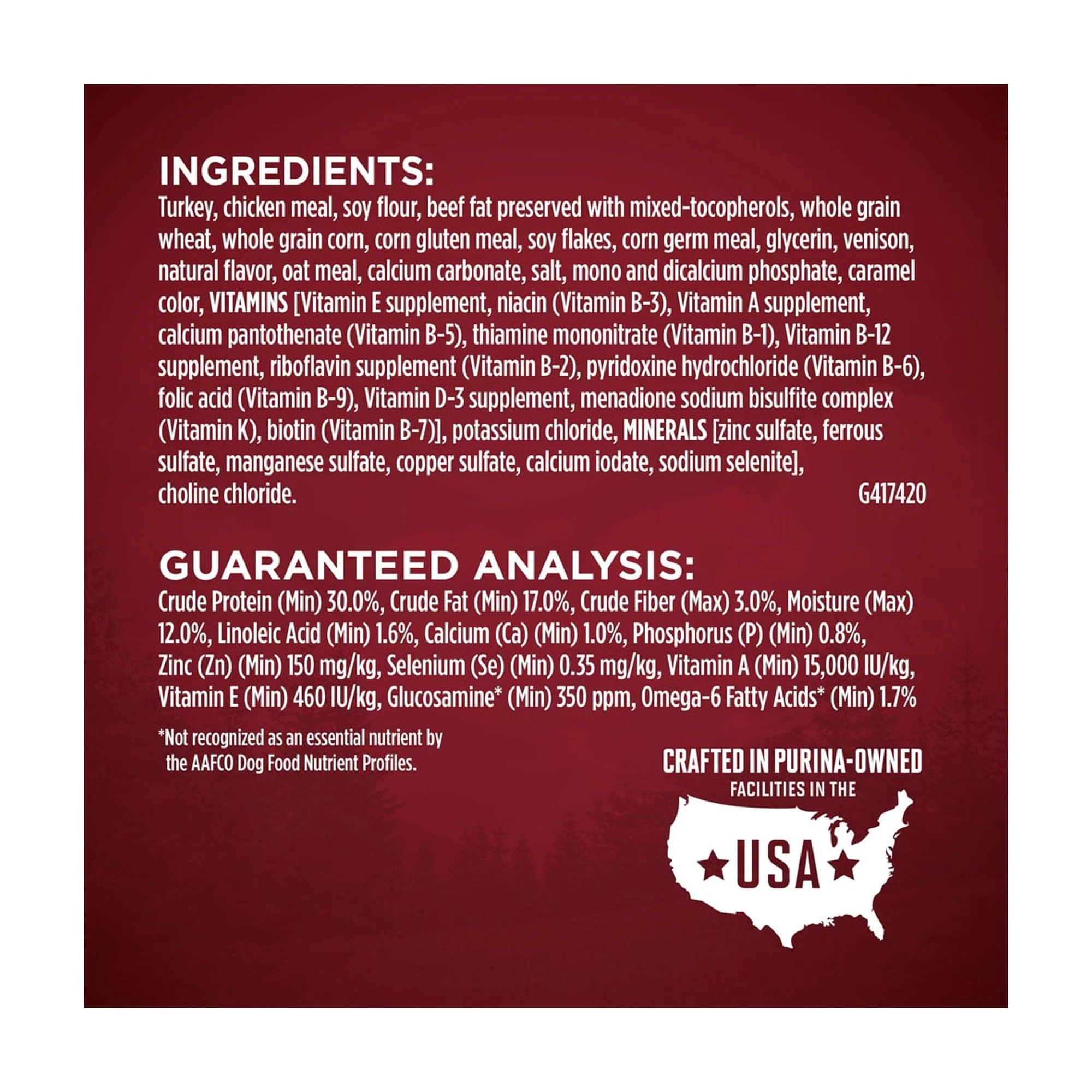 Purina ONE True Instinct With A Blend Of Real Turkey and Venison Dry Dog Food - 7.4 lb. Bag (Pack of 32)