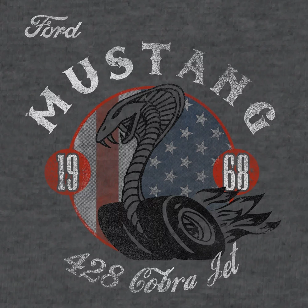 Tee Luv Men's Retro 1968 Ford Mustang Cobra Shirt (3XL)