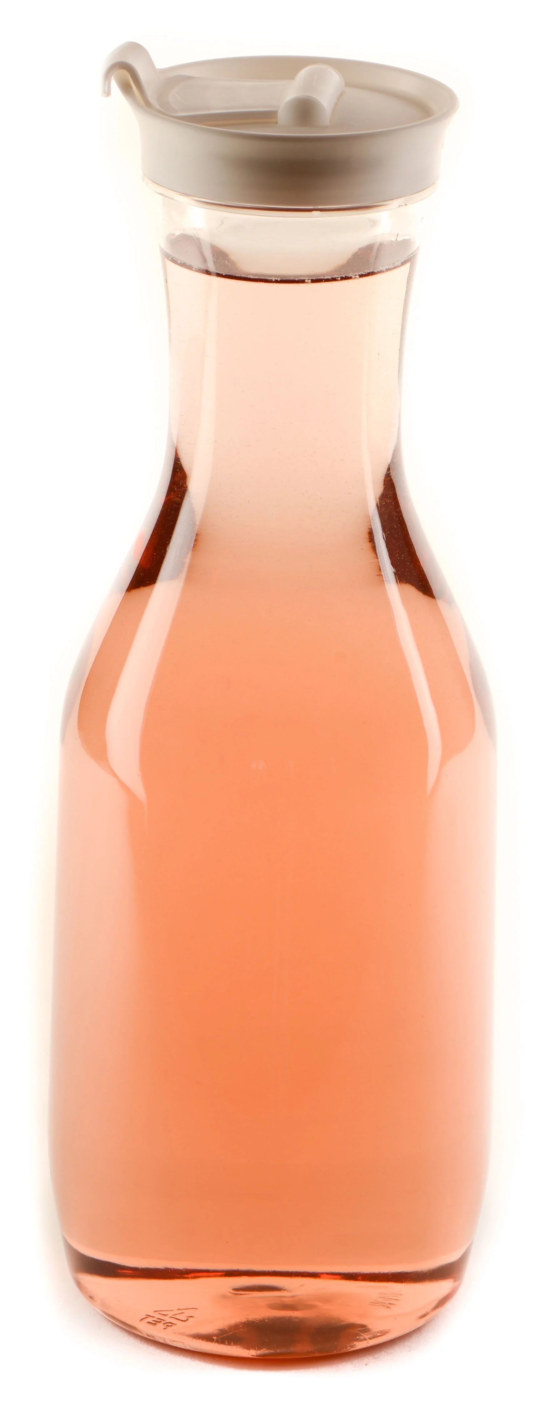 [6 PACK] Clear Plastic Heavy Duty Pitcher - Large Water Carafes, Plastic Bottles with Flip Top Lid, Beverage Pitchers with Lid - BPA Free Plastic Decanter, Juice, Ice Tea, Picnic, Catering (50 Oz)