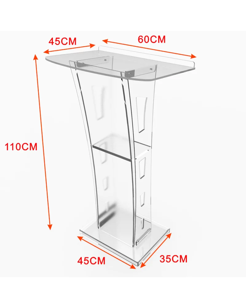 INTSUPERMAI Acrylic Church Pulpit Lectern Podium Plexiglass
