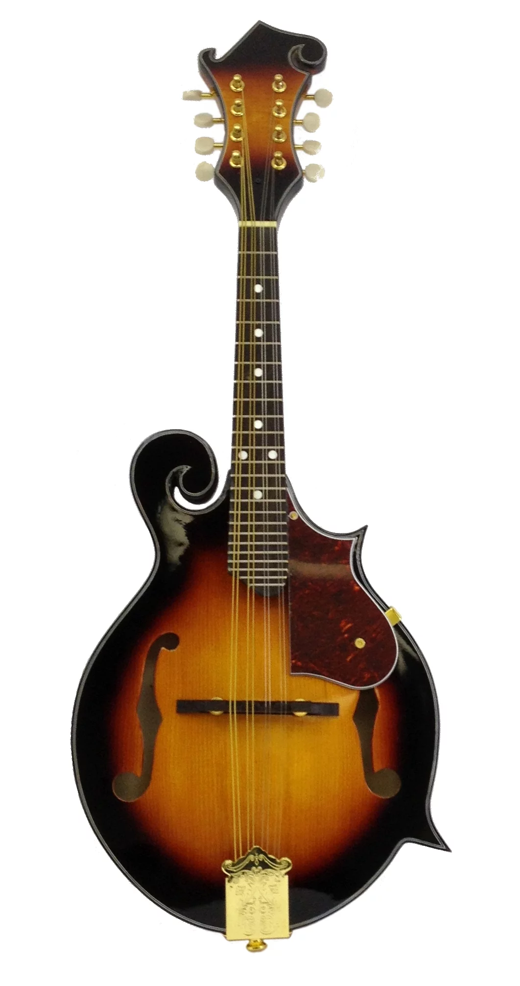 8-String MANDOLIN F-Style SUNBURST TOBACCO Sandalwood Gold Hardware