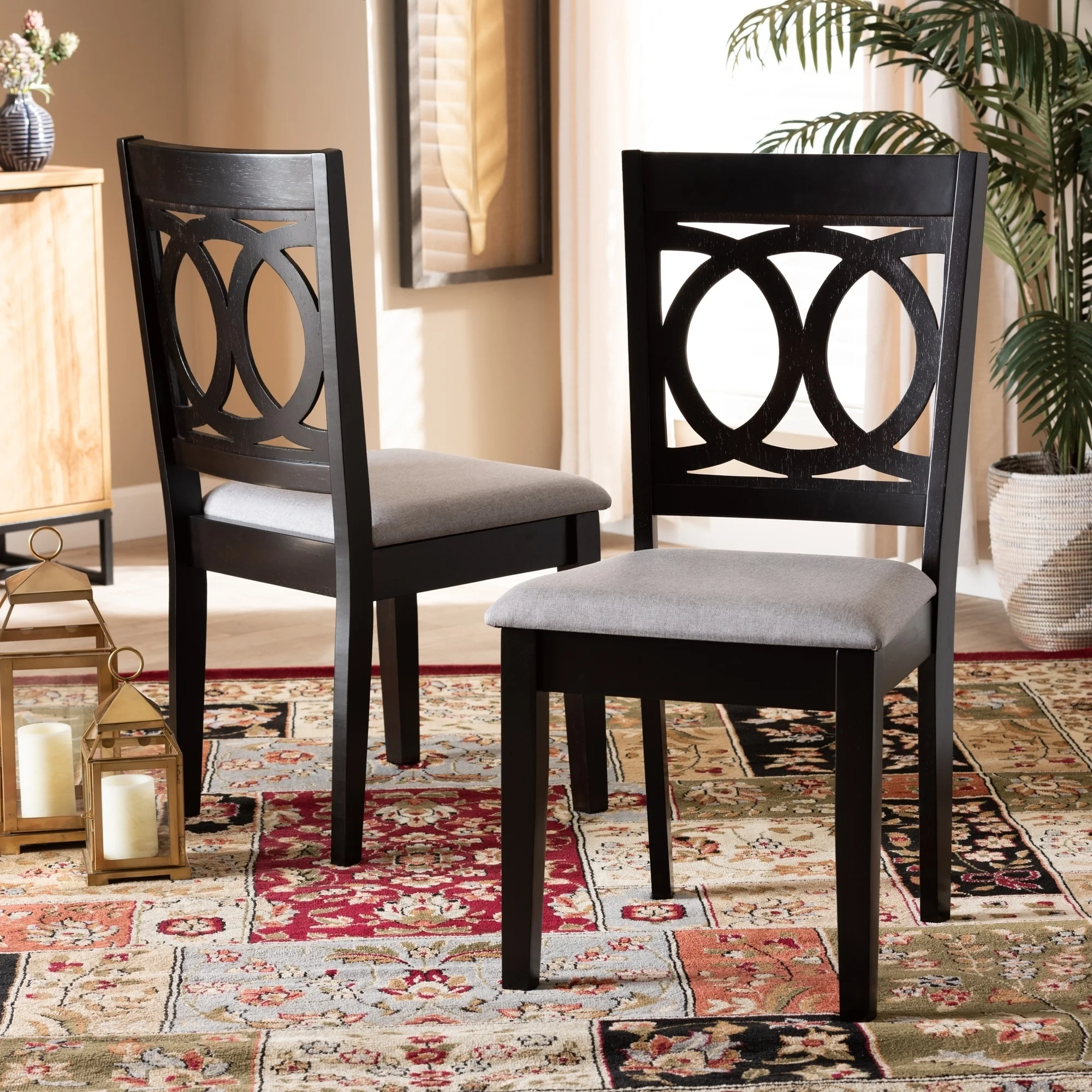 Copper Grove  Taizz Modern Upholstered 2-piece Dining Chair Set Grey