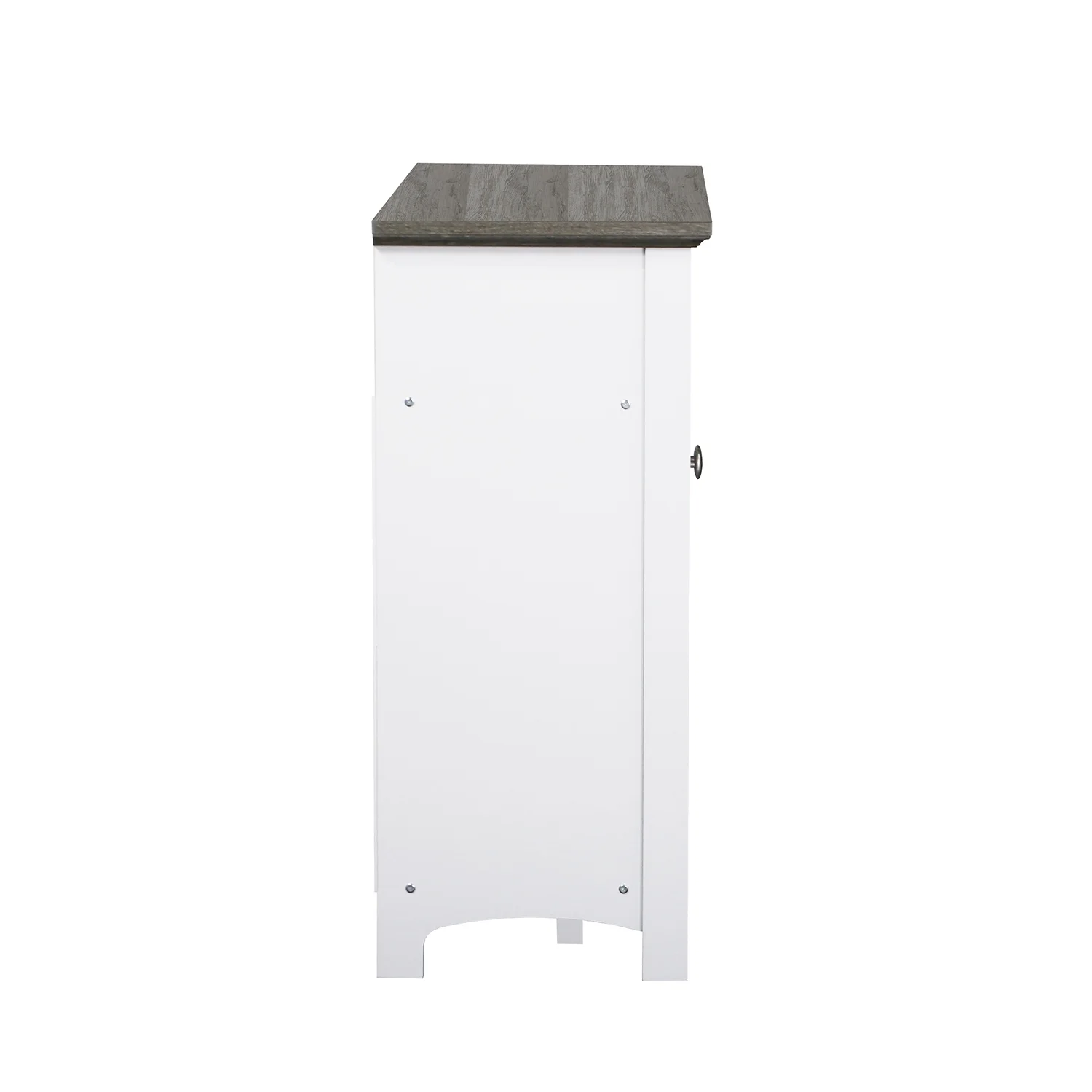 Saint Birch Olivia Wood White Console Table with Storage