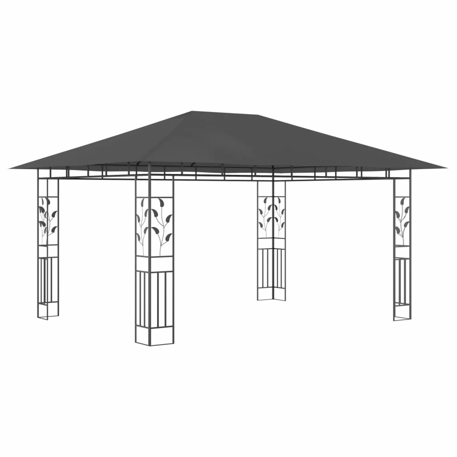 Andoer Gazebo with Mosquito Net 13.1'x9.8'x9' Anthracite 180 g/m²