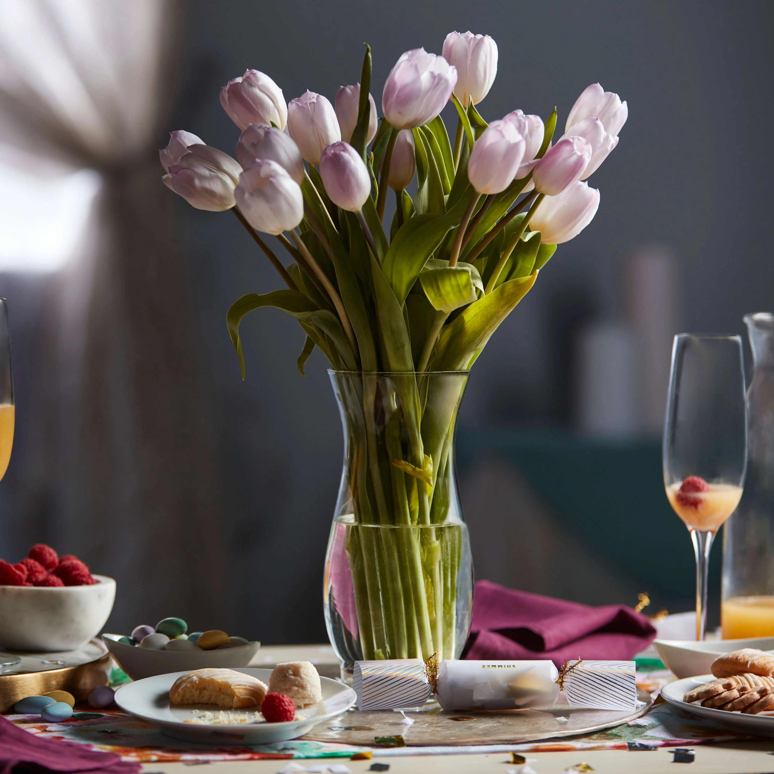 Libbey Hana Glass Vase, 8.5-inch, Set of 4