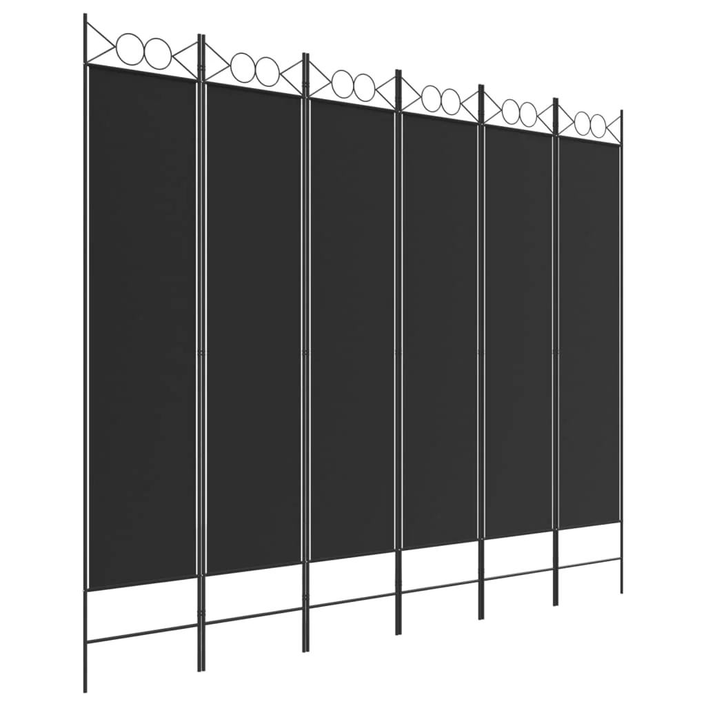 Anself 6-Panel Room Divider Black 94.5