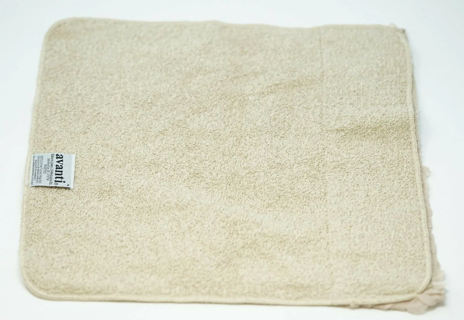 Avanti Linens Mademoiselle 100% Cotton Floral Wash Cloth / Face Towel - Linen