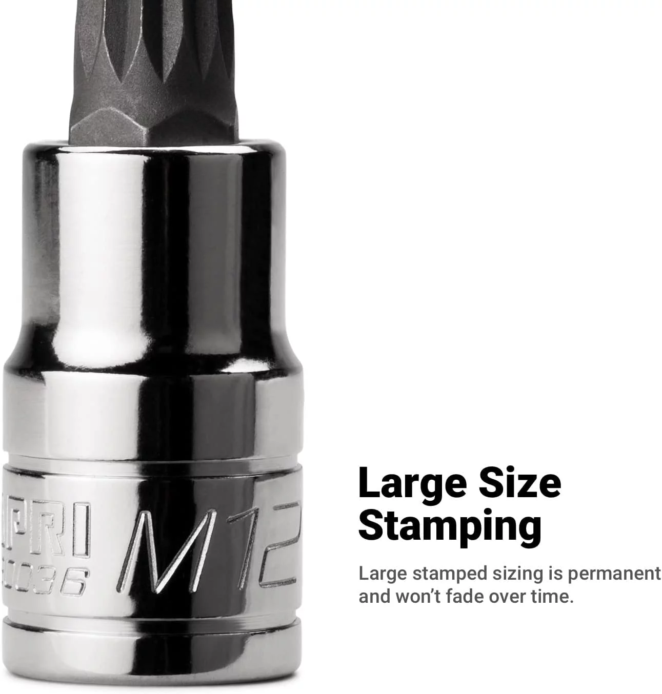 Capri Tools - CP 12mm XZN Triple Square Bit Socket with 1/2-Inch Drive 12mm (M12)