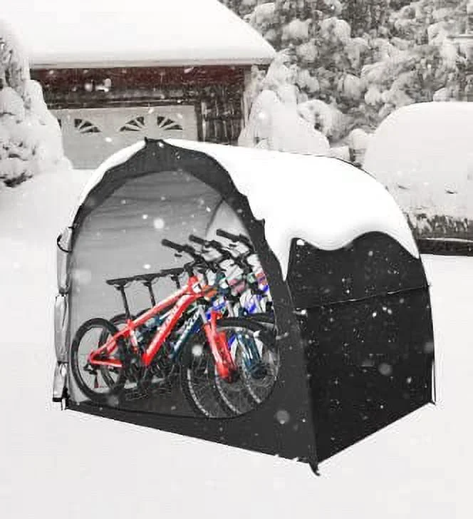 ABORON Bike Storage Tent,Outdoor Bike Cover - Waterproof Lawn Mower Garden Tools Shed For 3-6 Bikes ,Backyard Tent Shelter W/Fixing Peg