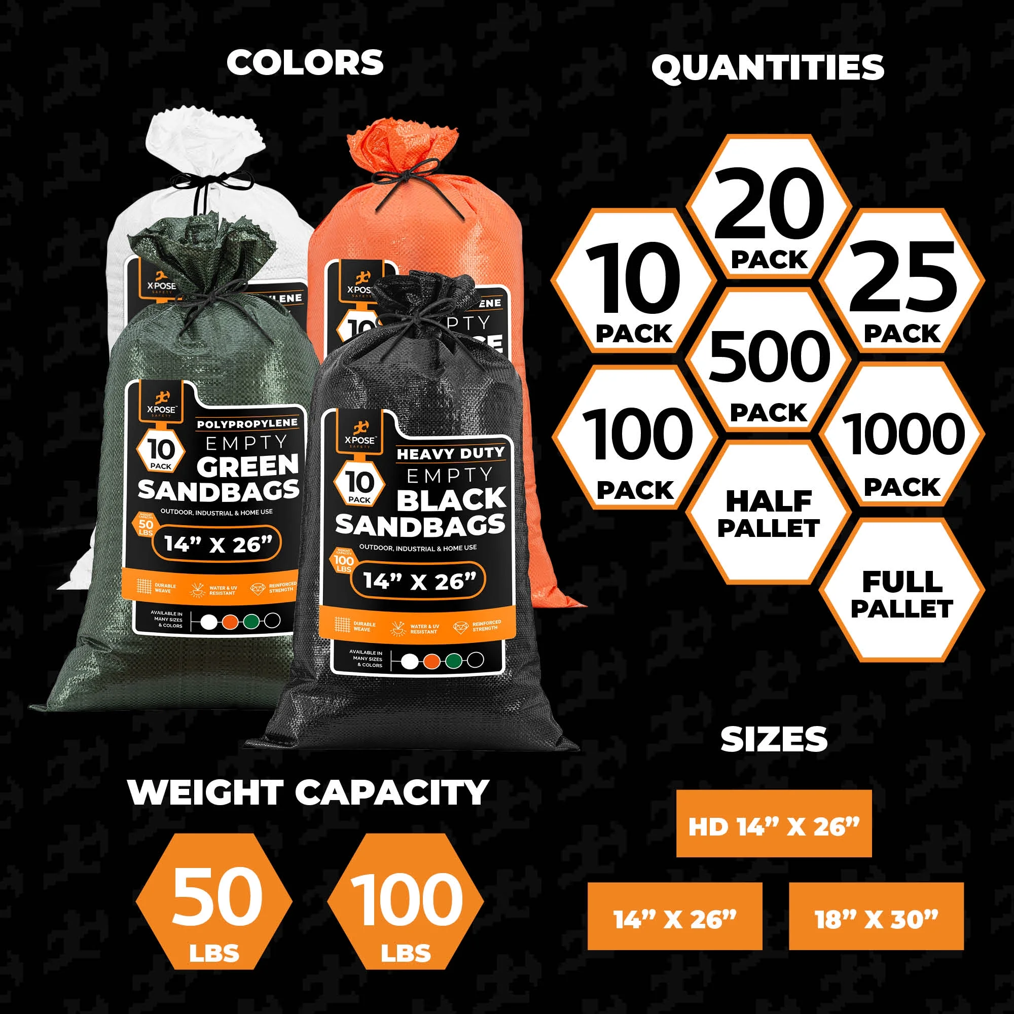 Heavy Duty Woven Polypropylene Sand Bags for Flooding -14