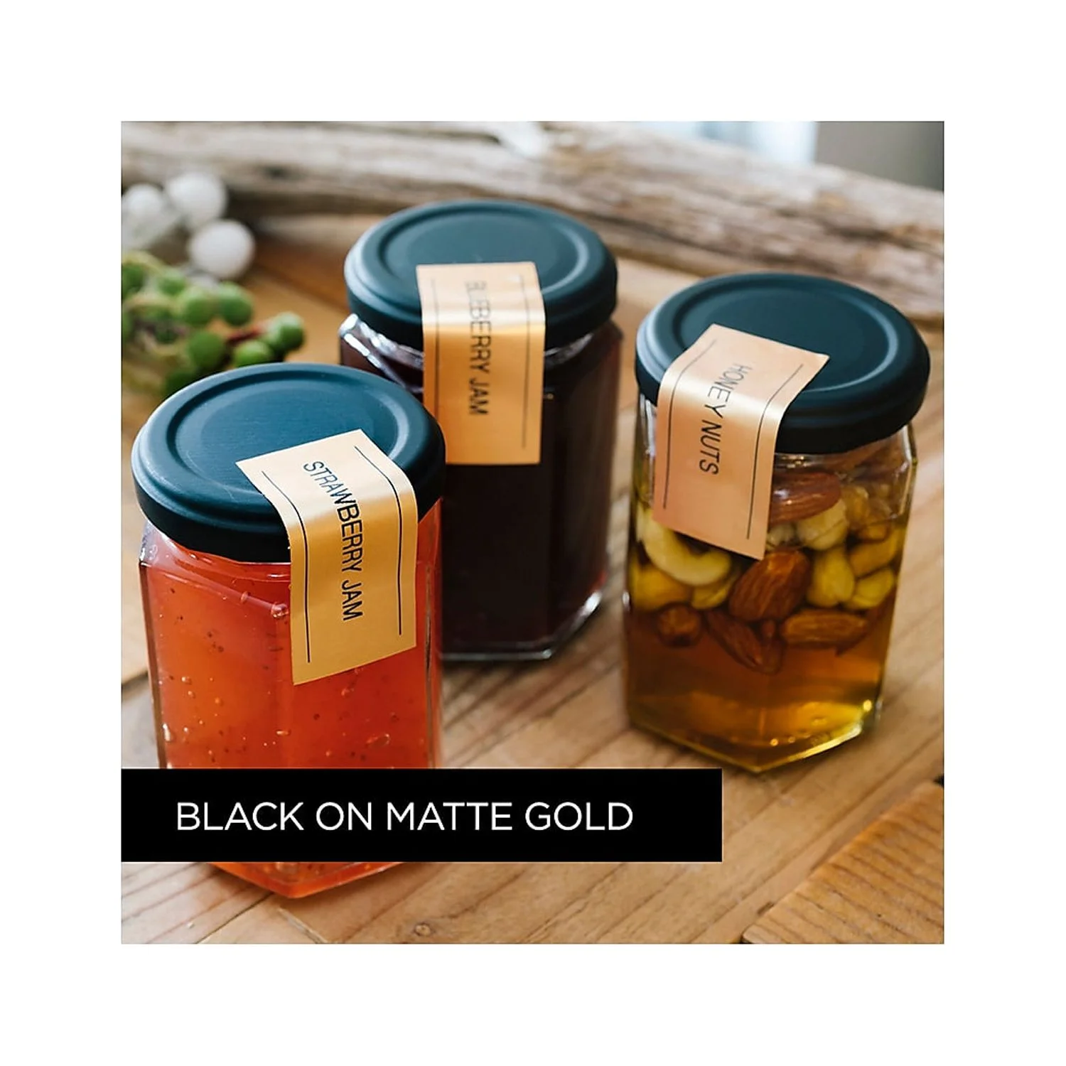 Remanufactured Brother P-touch TZe-M851 Black Print on Premium Matte Gold Laminated Tape