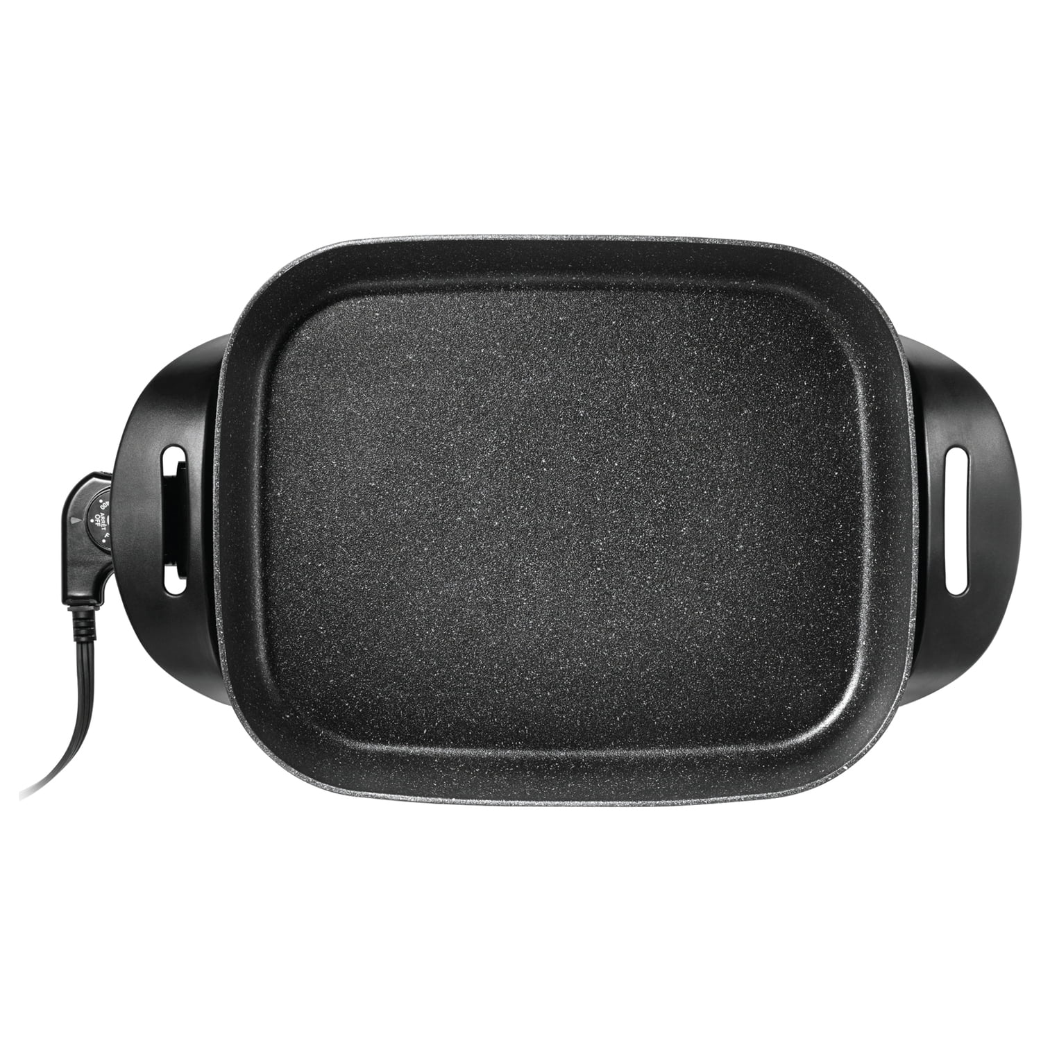 THE ROCK by Starfrit 024401-002-0001 THE ROCK by Starfrit 12-Inch x 15-Inch 1,200-Watt Extra-Large Electric Skillet with Glass Lid