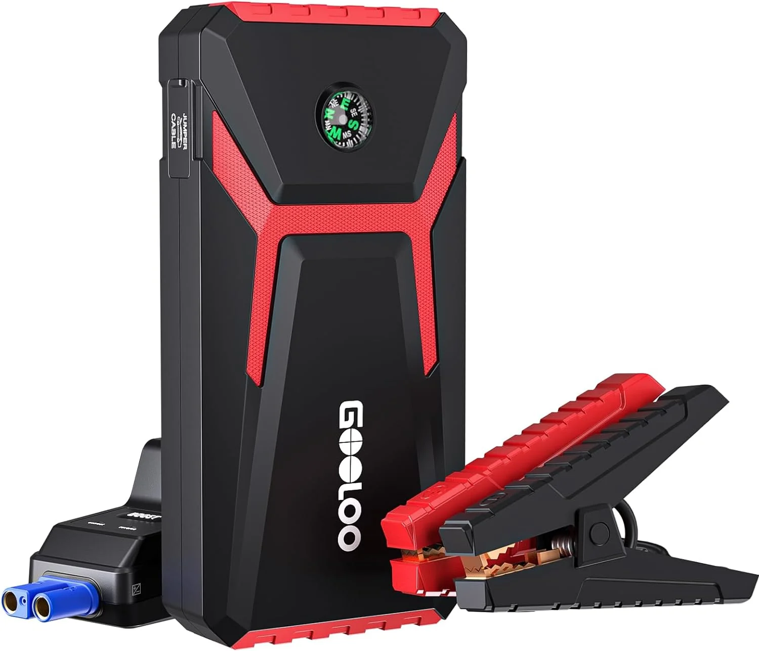 GOOLOO 2000A Car Battery Jump Starter(up to 6.0L Gas and 4.0L Diesel),GE2000 12V Portable Jump Box with Quick Charge in & out