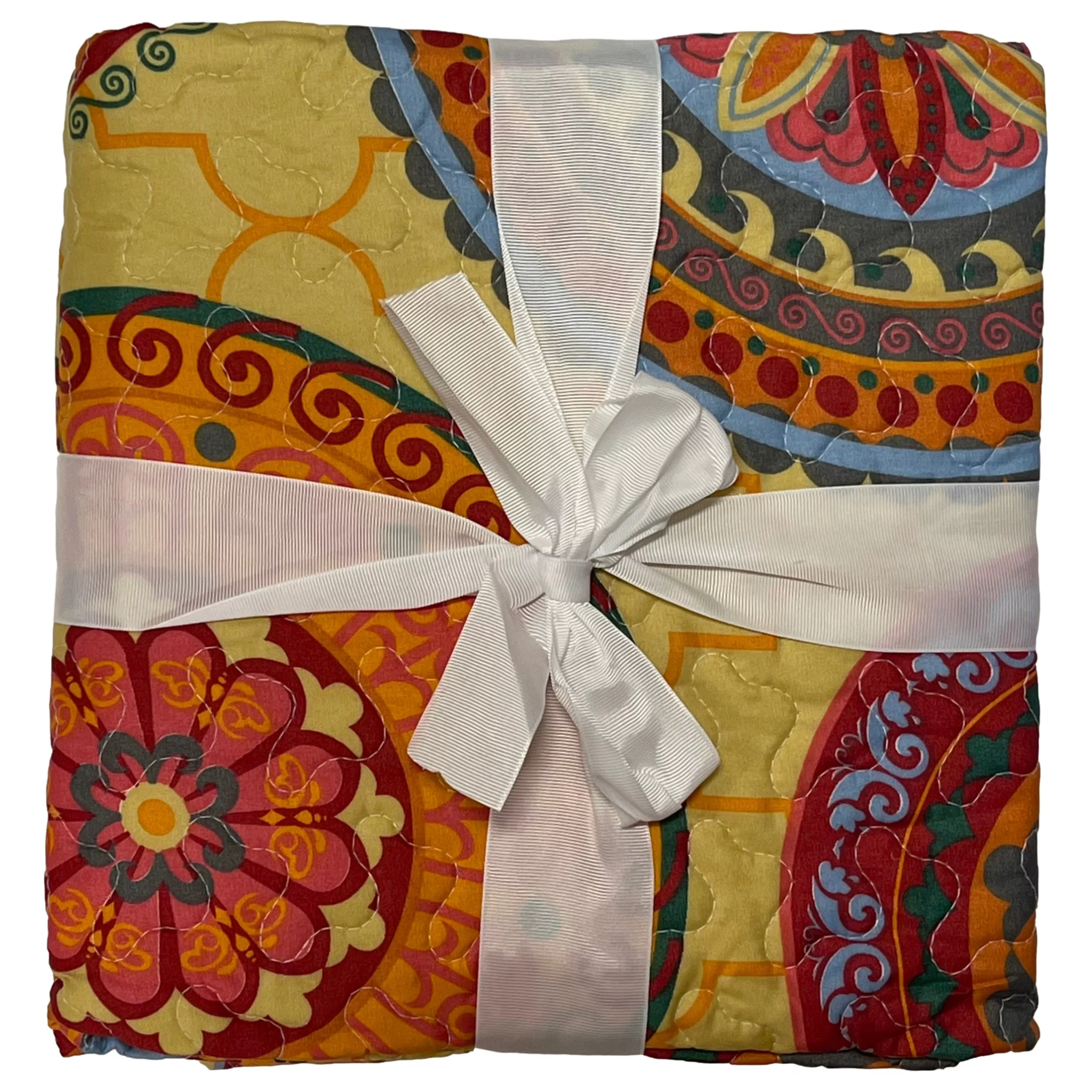 Virah Bella Jewel Tone Op Art Quilted Throw Blanket, 50
