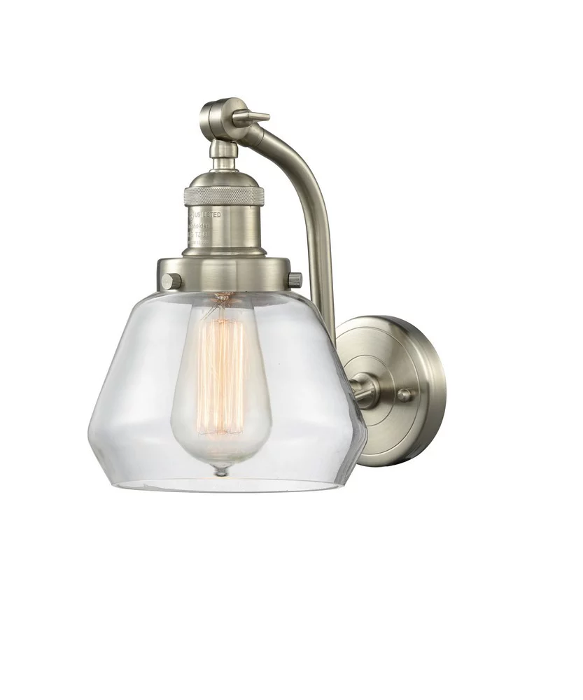 Innovations 515-1W-SN-G172-LED Fulton 1 Light Sconce part of the Franklin Restoration Collection, Brushed Satin Nickel