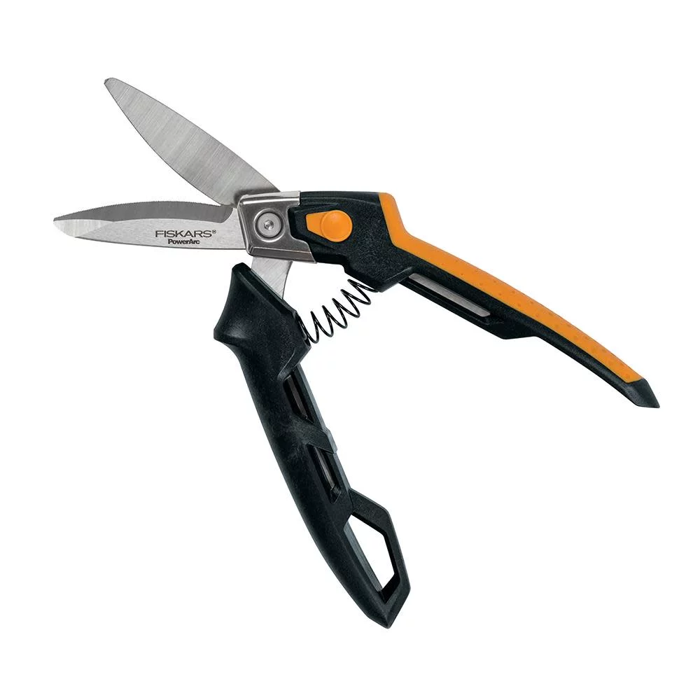 Fiskars PowerArc Utility Snips, Orange -FSK7103001002