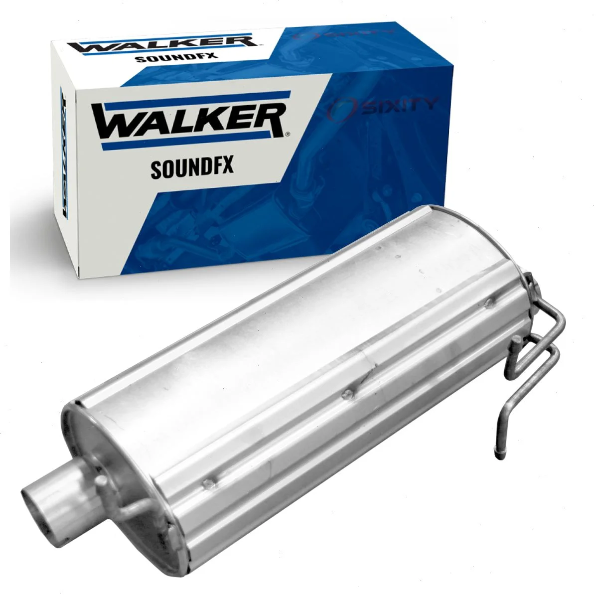 Walker SoundFX Exhaust Muffler compatible with Ford F-250 Super Duty 5.4L 6.8L V10 V8 1999-2004
