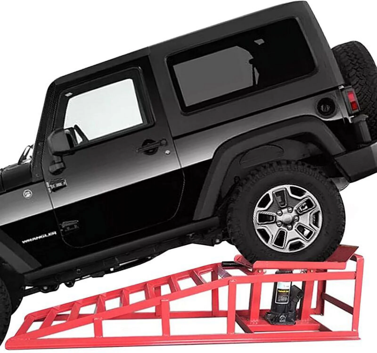 EAYSG 2PCS Auto Car Truck Service Ramps Lifts, 10000lbs Heavy Duty Hydraulic Car Ramps Lift for Car Repair