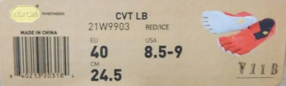 Vibram FiveFingers CVT LB Sz US 8.5-9 M EU 40 Women's Hemp Running Shoes Red/Ice