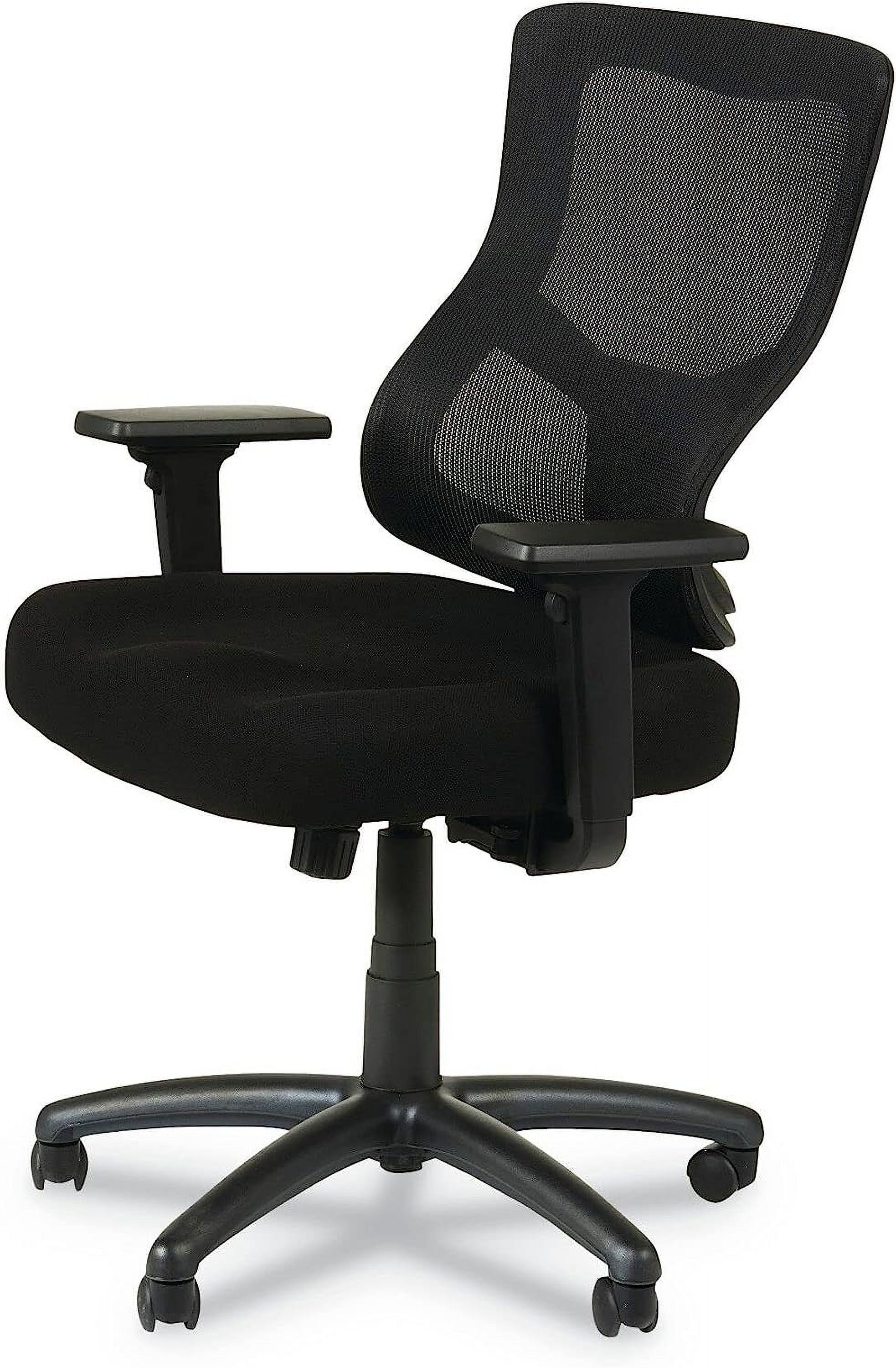 TJUNBOLIFE ALEELT4214F Elusion II Series Mid-Back Swivel/Tilt Mesh Chair with Adjustable Arms - Black