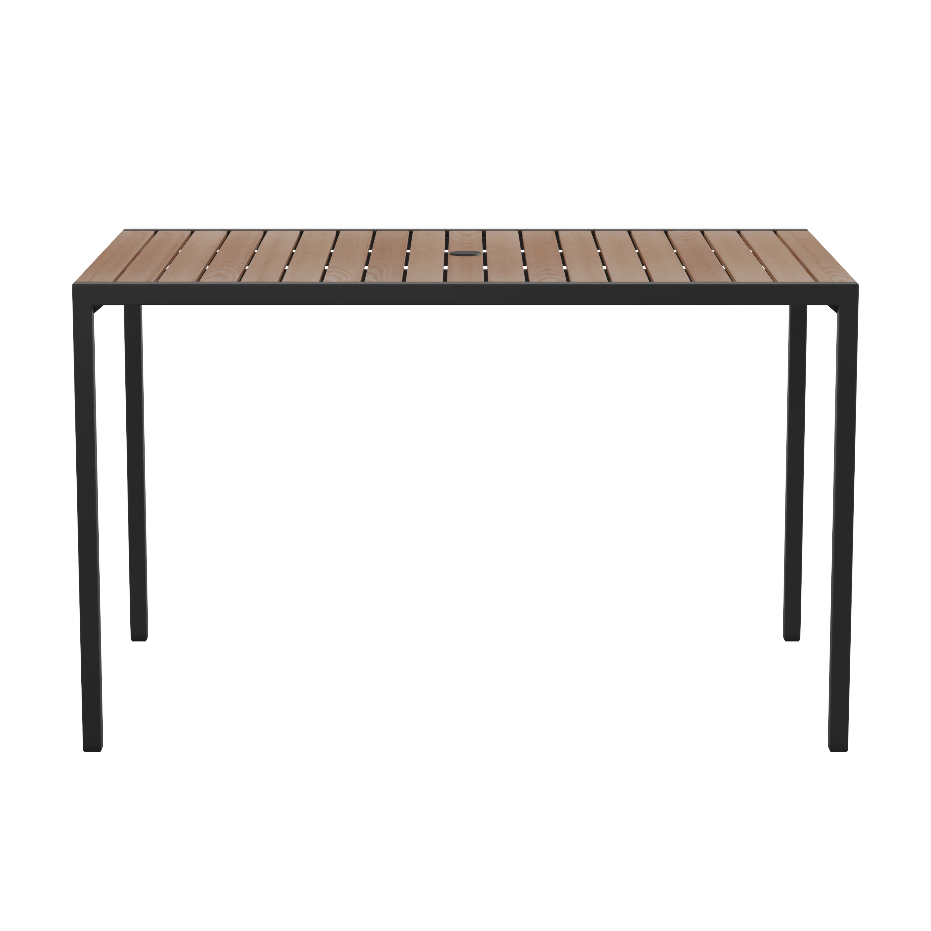 Flash Furniture Lark Series Steel Teak Tables, Teak