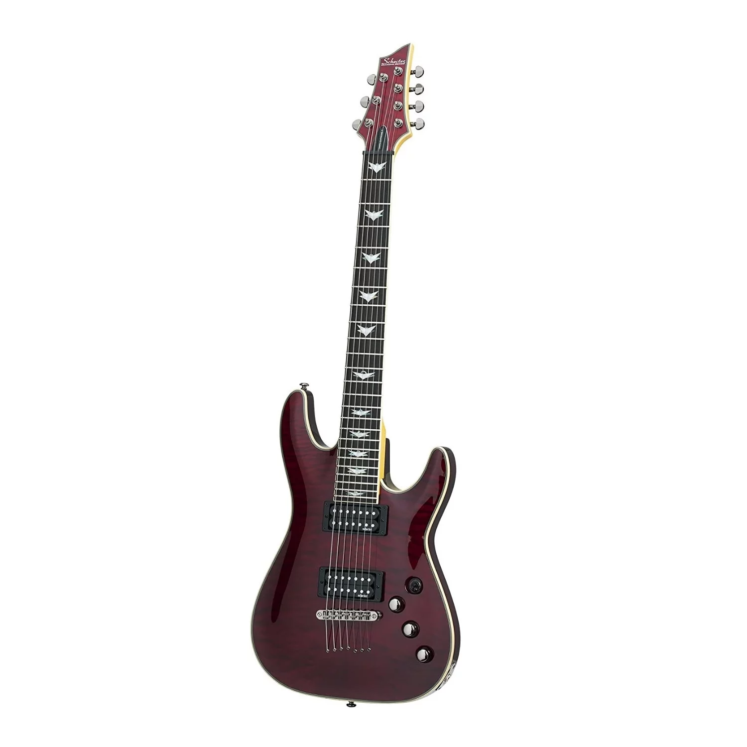 Schecter Omen Extreme 7-String Electric Guitar (Black Cherry) with Schecter Case