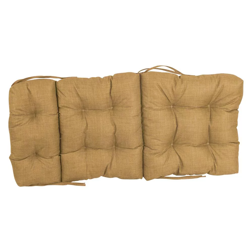 Blazing Needles 22-inch by 45-inch Spun Polyester Solid Outdoor Tufted Chair Cushion