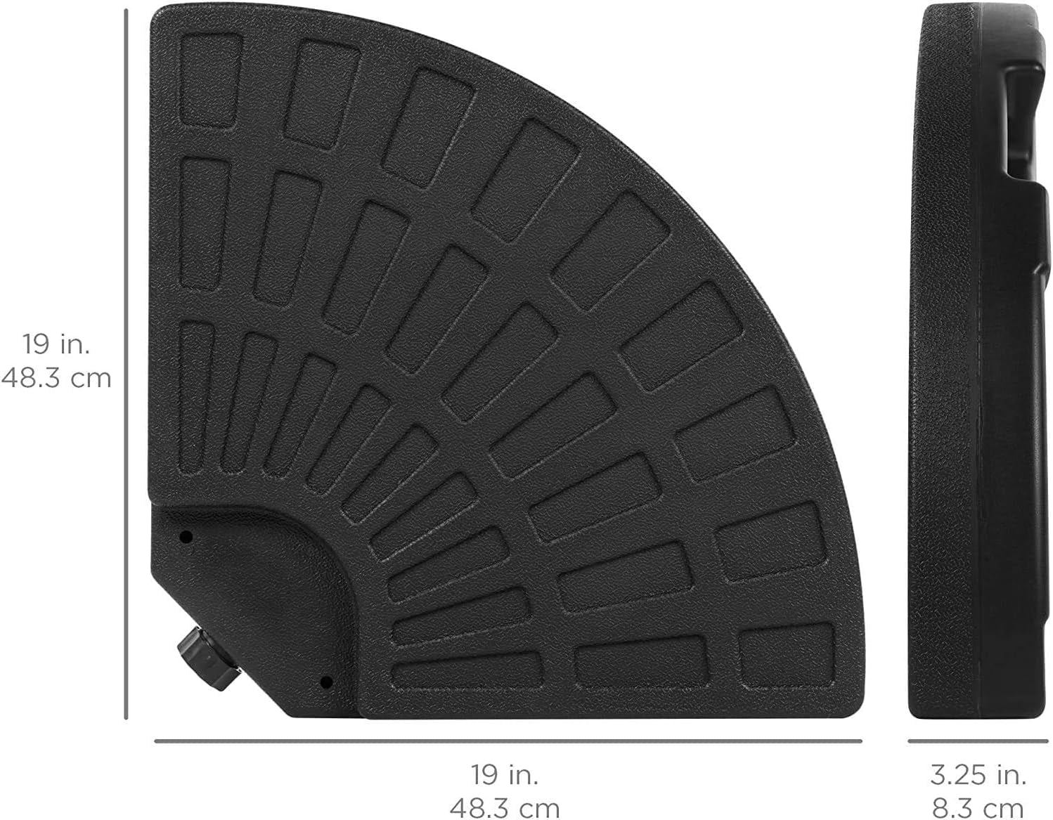 4-Piece Cantilever Offset Patio Circular Umbrella Stand, Base Fills Up to 160lbs