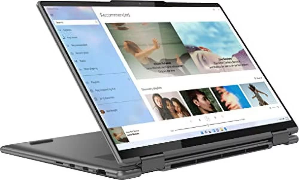 Lenovo ENOVO Yoga 7i 2-in-1 Laptop 14'' 2.2K Touchscreen12th Core i7-1255U Iris Xe Graphics 16GB RAM 512GB SSD WI-FI 6E Thunderbolt 4 Backlit KB w/FP Windows 10 Pro RATZK 32GB USB, Storm Grey, (82QE)