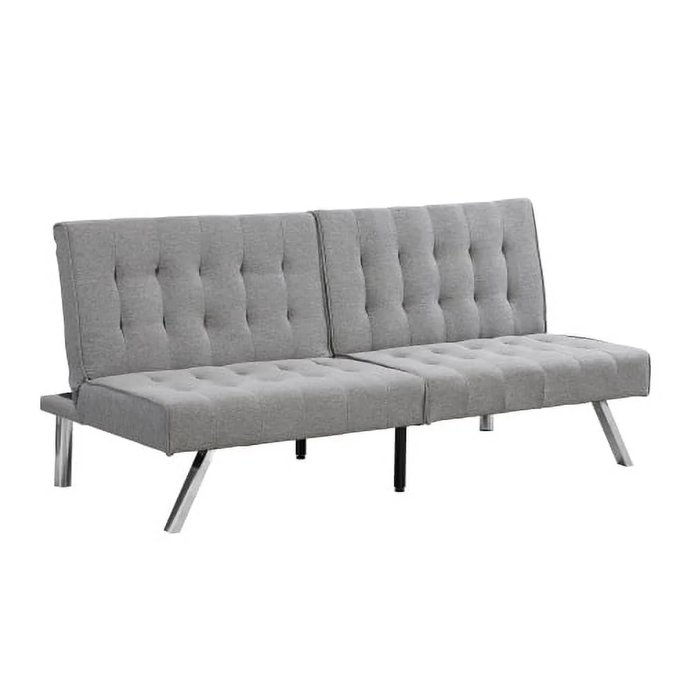DremFaryoyo WOOD FRAME  STAINLESS LEG  FUTON  SOFA BED GREY