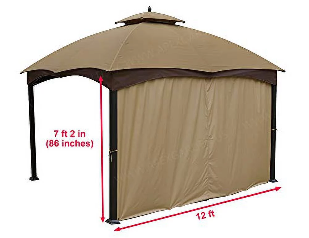 APEX GARDEN 12-ft Privacy Panel Curtain/Side Wall Sunshade (One Side Only)