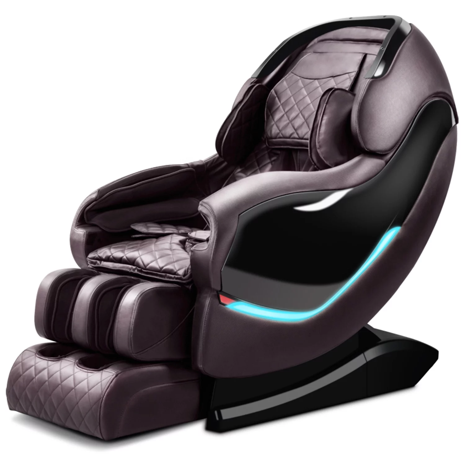 Massage Chair, Electric Full Body Zero Gravity Shiatsu Massage Chair Recliner with Heating Back, Bluetooth,Foot Roller and Air Massage System for Home Office(Brown)