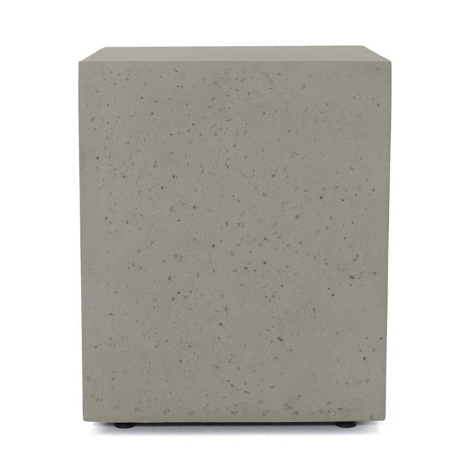 Noble House Aidan Square Gas Fire Pit Table with Tank Holder in Light Gray