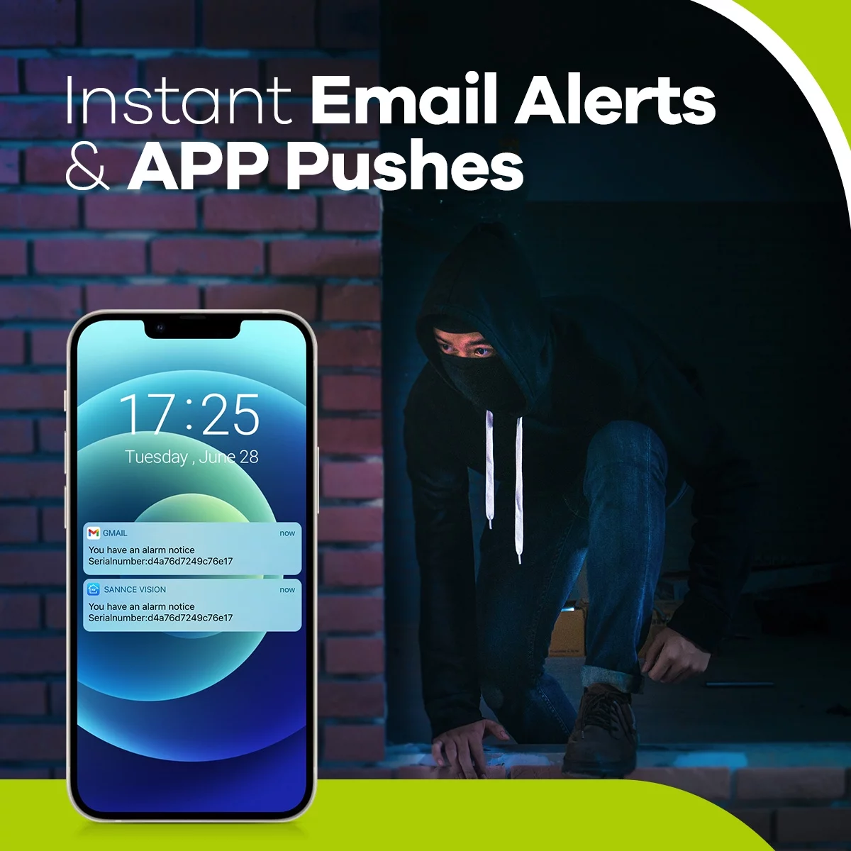 SANNCE 4CH DVR 4PCS HD 1080P Security Cameras Home Video Night Vision Wired CCTV Camera System with 1TB Hard Drive