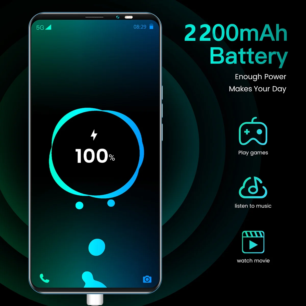 5.8-inch HD+ Ram1Gb+Rom8Gb Reno4 Pro dual SIM 3G smartphone 2200mAh face unlock Android phone Green