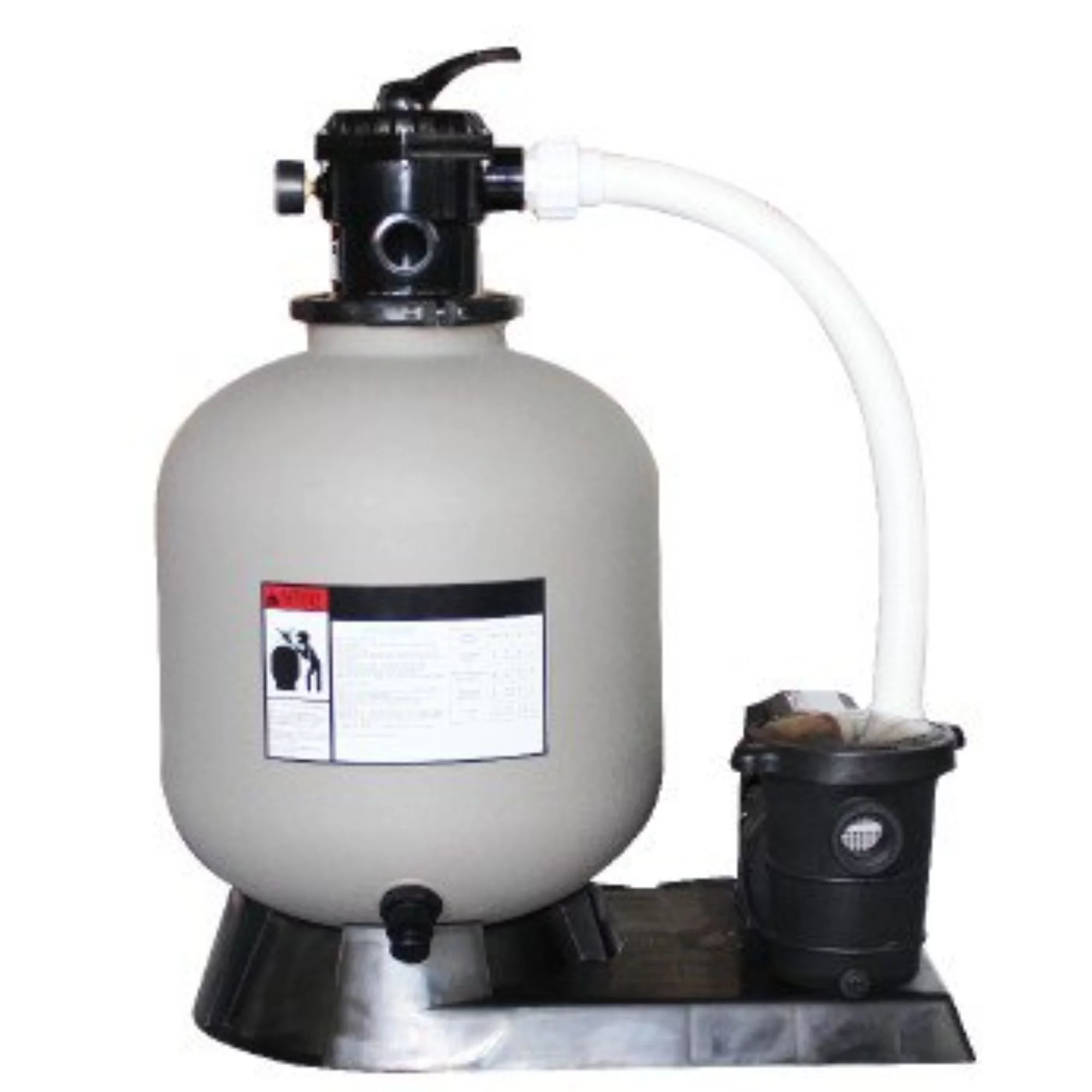 Swim Central 2.0 HP Sand Filter Combo with Pump Pressure for Above Ground Pools, 24-Inch