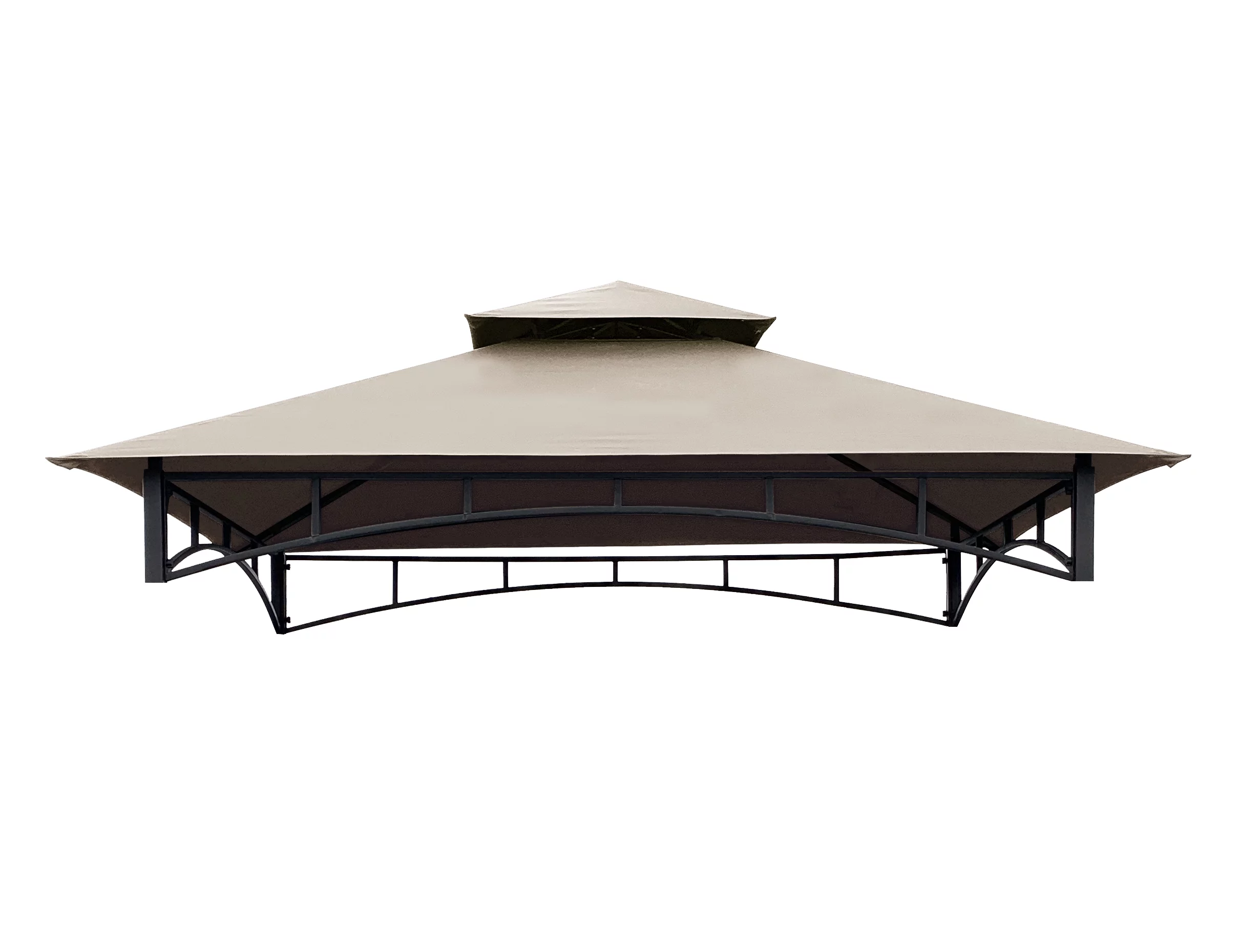 ​APEX GARDEN ​​Replacement Canopy Top for Model #L-GG001PST-F 8' x 5' Brown Double Tiered Canopy Grill BBQ Gazebo (Top Only)