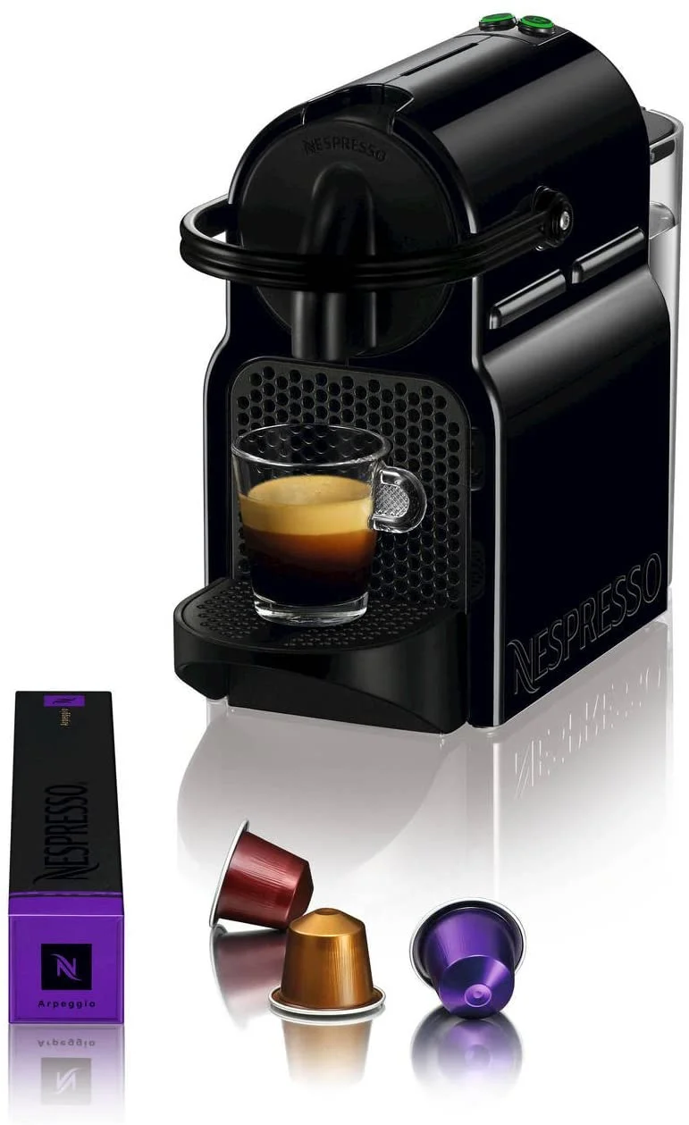 Breville Nespresso D40-US-BK-NE Inissia Plastic Buttons Espresso Maker, Black