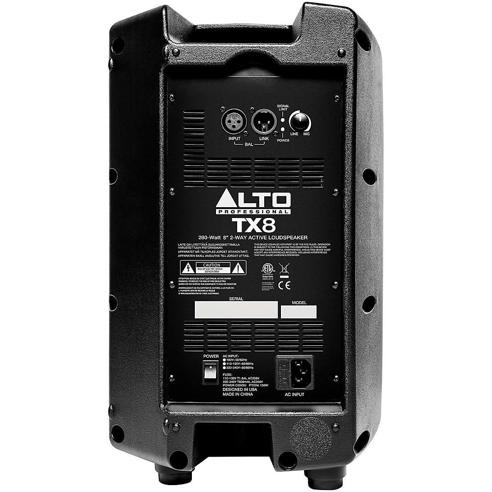 Alto Professional TX8 2‑Way Active PA Loudspeaker ‑ 280W