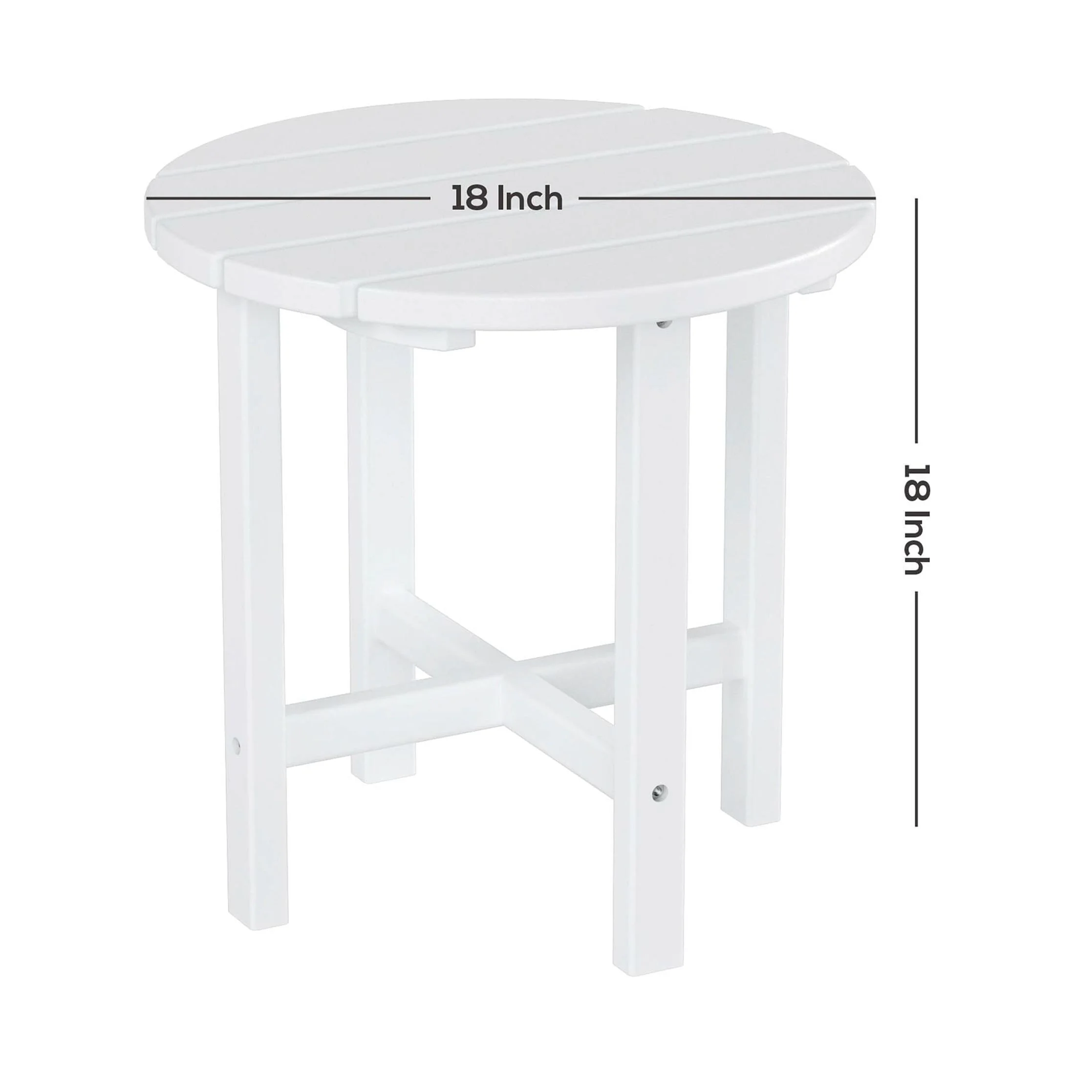 Polytrends  Altura Armless Poly Eco-friendly Reclining Chaise Lounge with Side Table Set (2-Piece Set) Black