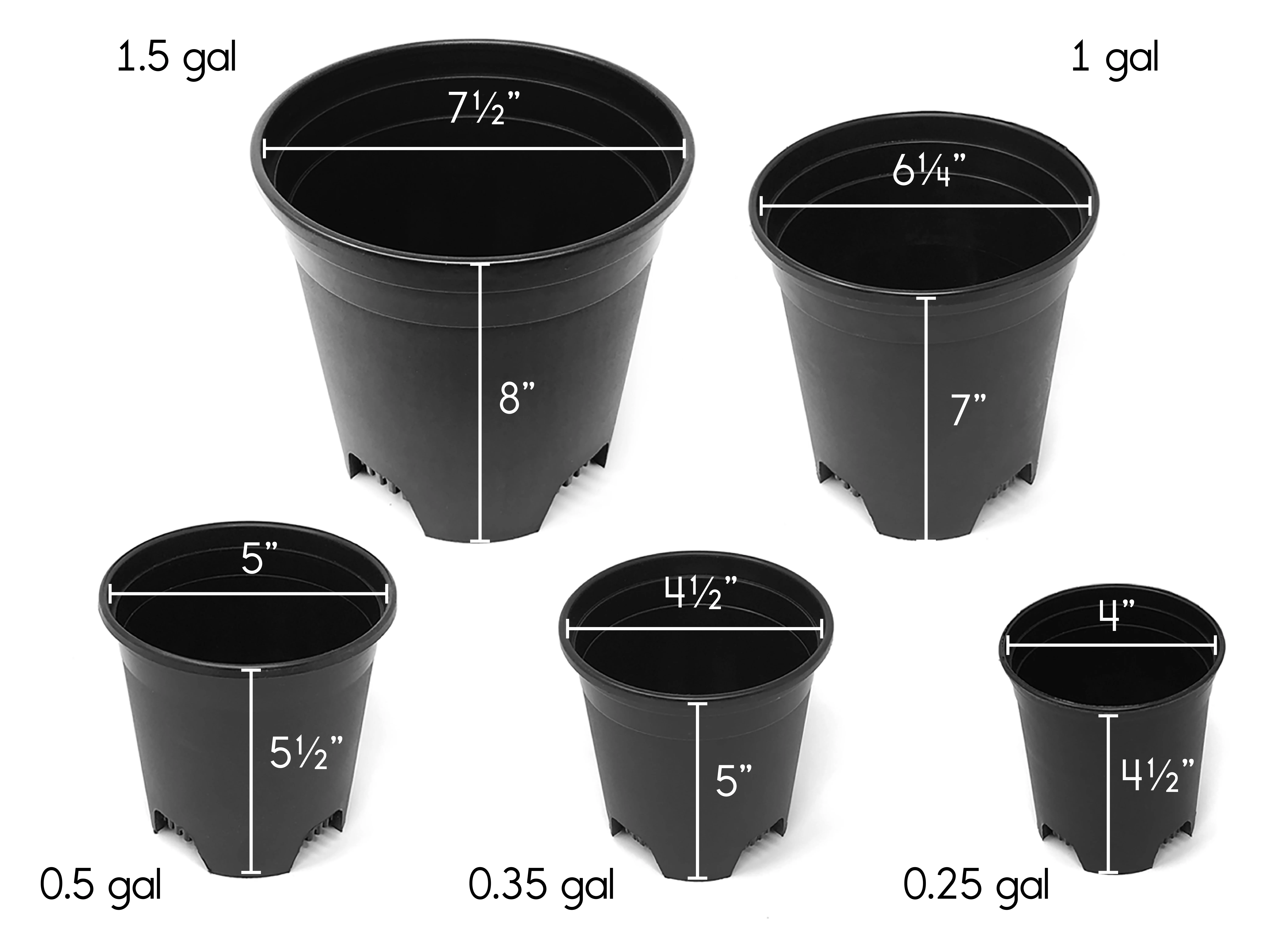 Cotta Planters 1 Gallon Nursery Pots 30-Pack 6 inch Bulk Plastic Planters Garden supplies
