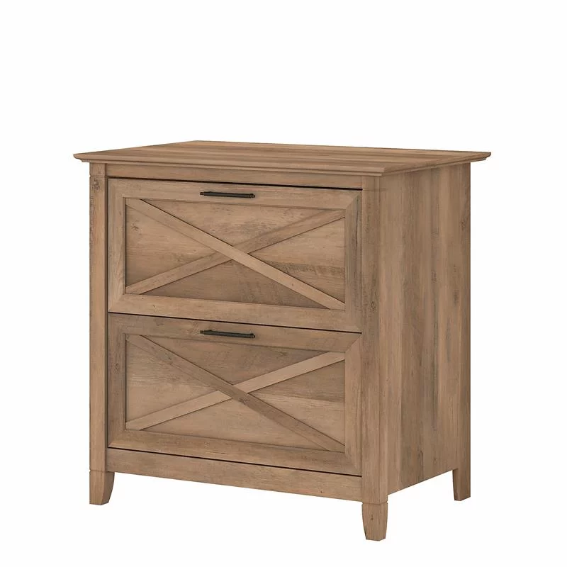 Home Square 2 Piece Lateral Filing Cabinet Set with 2 Drawer in Reclaimed Pine