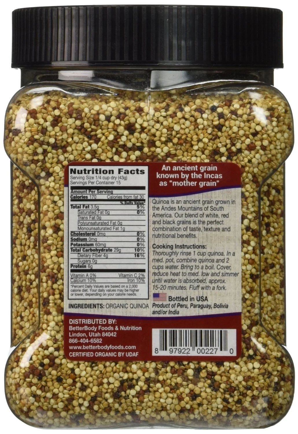 BetterBody Foods Organic Quinoa Medley, 1.5 Pound (Pack of 3)