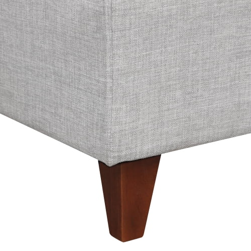 DremFaryoyo 97.2” Modern Linen Fabric Sofa  L-Shape Couch with Chaise Lounge Sectional Sofa with one Lumbar Pad Gray