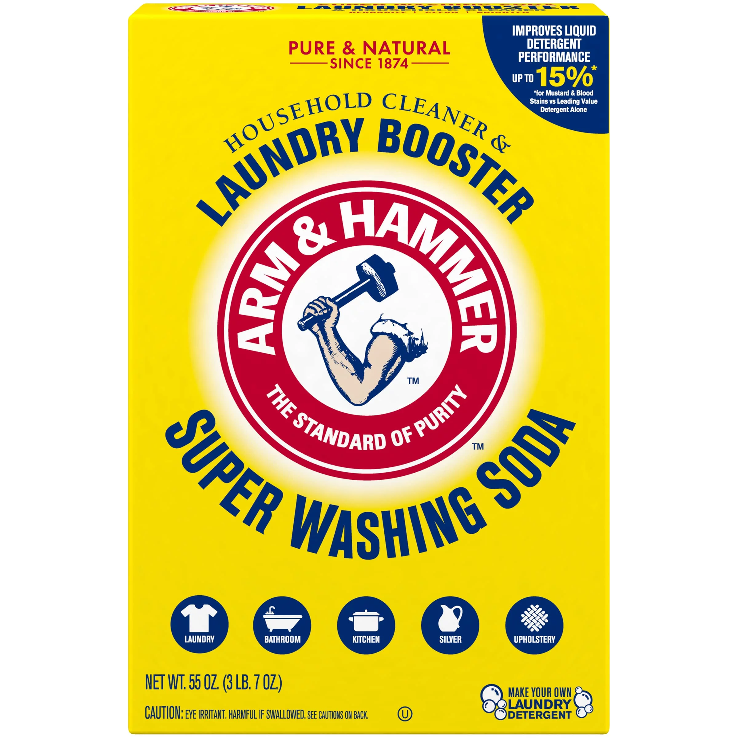 ARM & HAMMER Super Washing Soda 55 Oz Box (Pack of 10)
